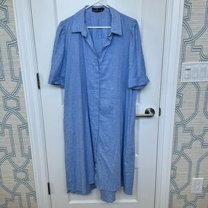 Pomander Place Chambray Blue Midi Dress